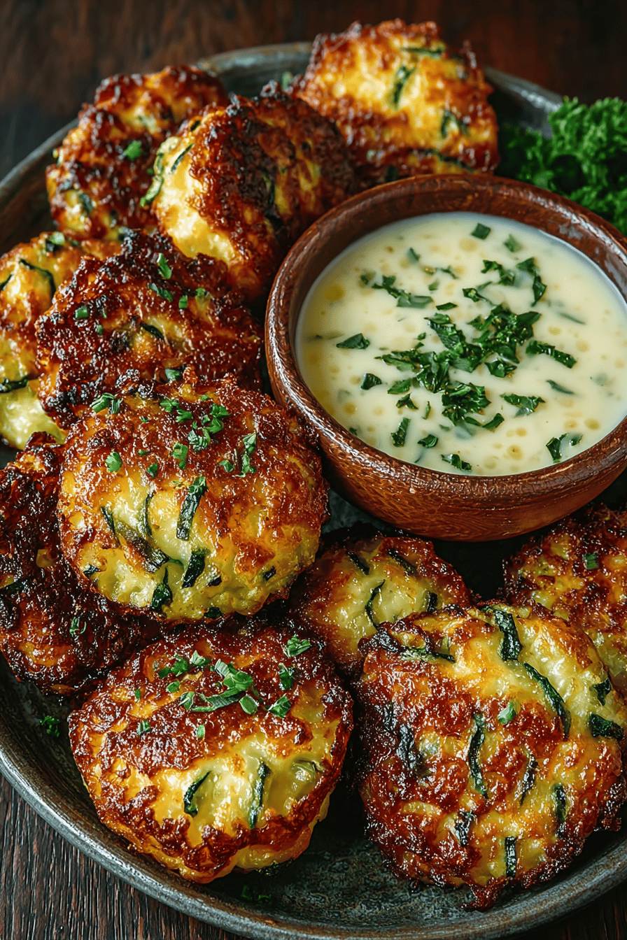 Cheesy Baked Zucchini Bites Recipe final dish beautifully presented and ready to serve