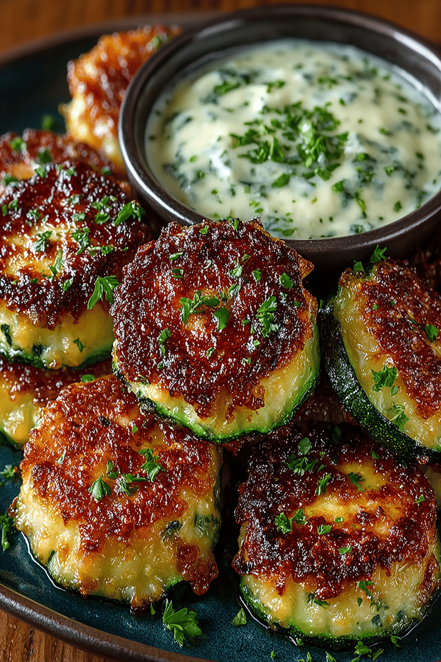 Cheesy Baked Zucchini Bites Recipe slice on plate showing perfect texture and swirl pattern