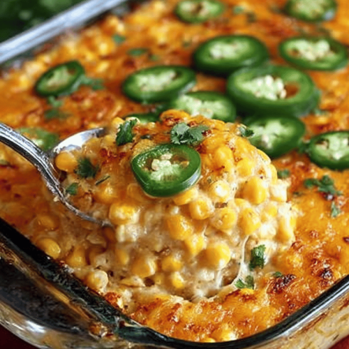 Cheesy Fiesta Corn Casserole Recipe