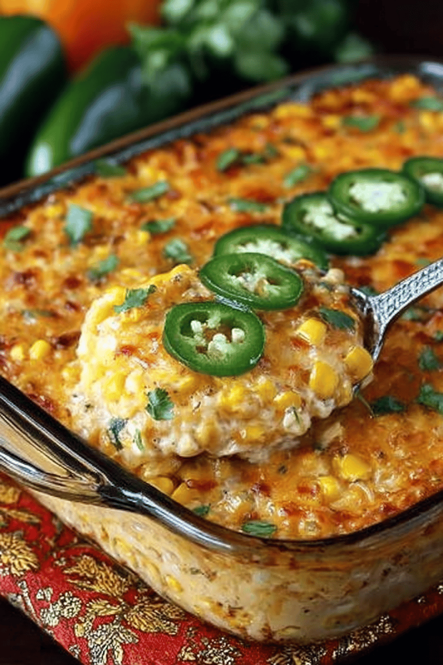 Cheesy Fiesta Corn Casserole Recipe