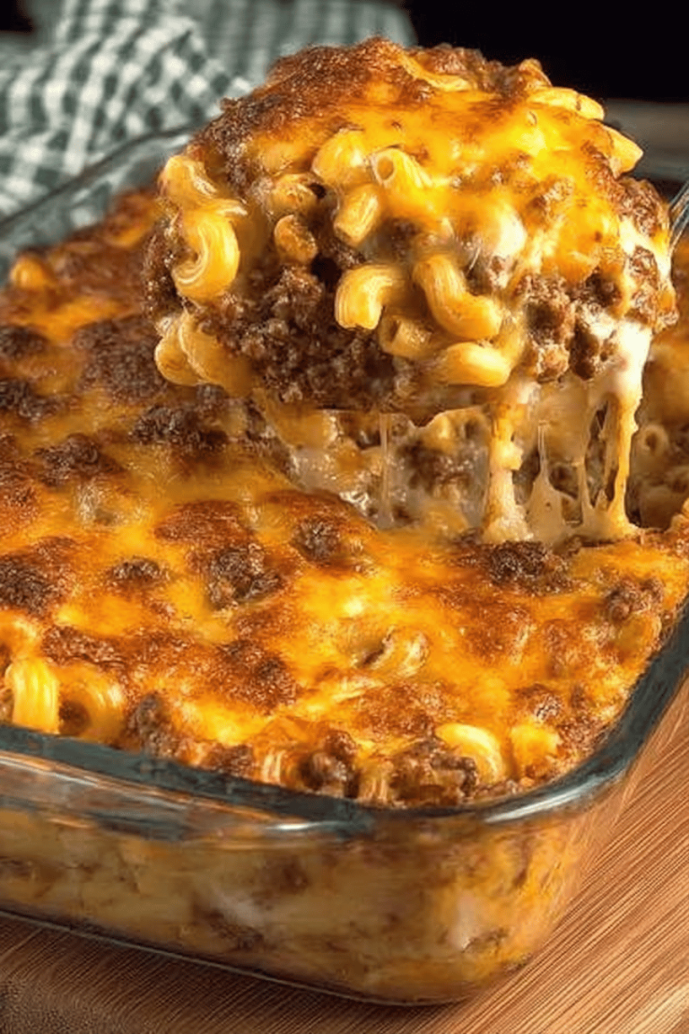 Cheesy Hamburger Casserole Recipe