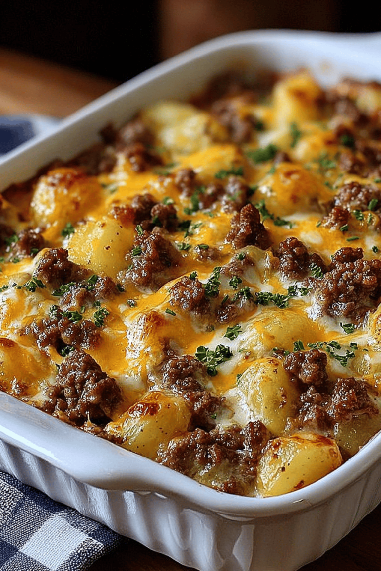 Cheesy Hamburger Potato Cassole Recipe
