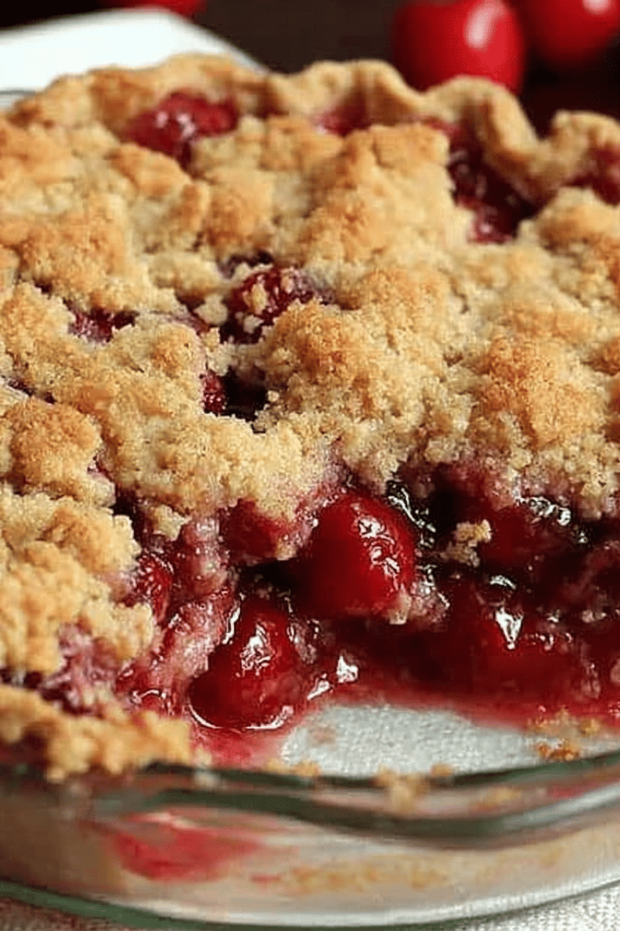 Cherry Crumb Pie: A Scrumptious Dessert Recipe to Try final dish beautifully presented and ready to serve