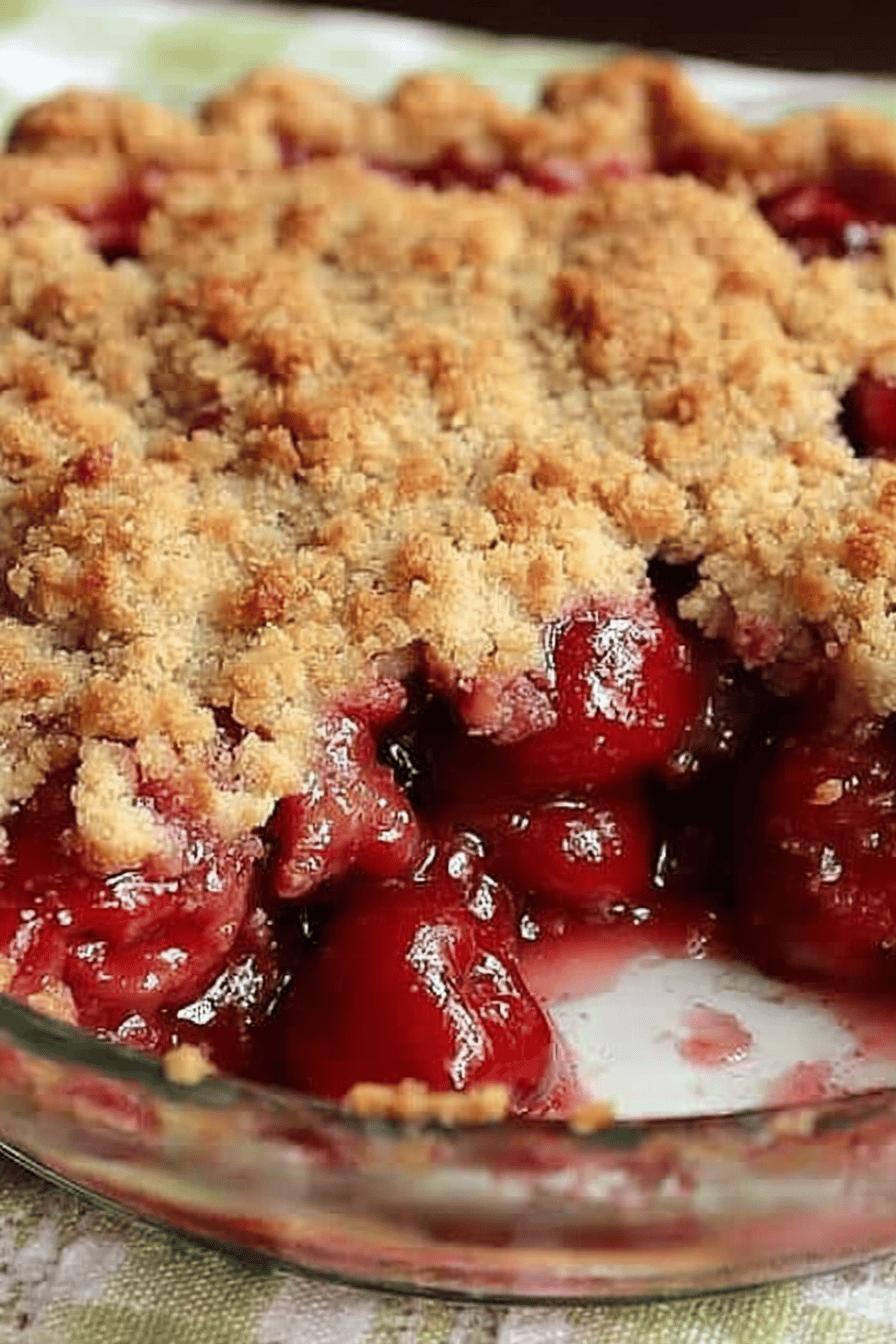 Cherry Crumb Pie: A Scrumptious Dessert Recipe to Try slice on plate showing perfect texture and swirl pattern