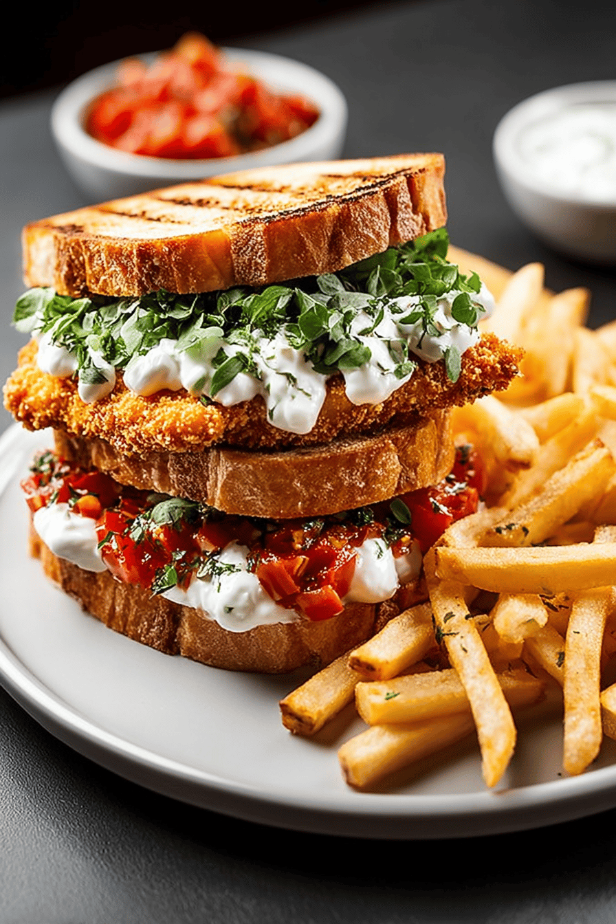 Chicken Cutlet Sandwich Recipe ingredients organized and measured on kitchen counter