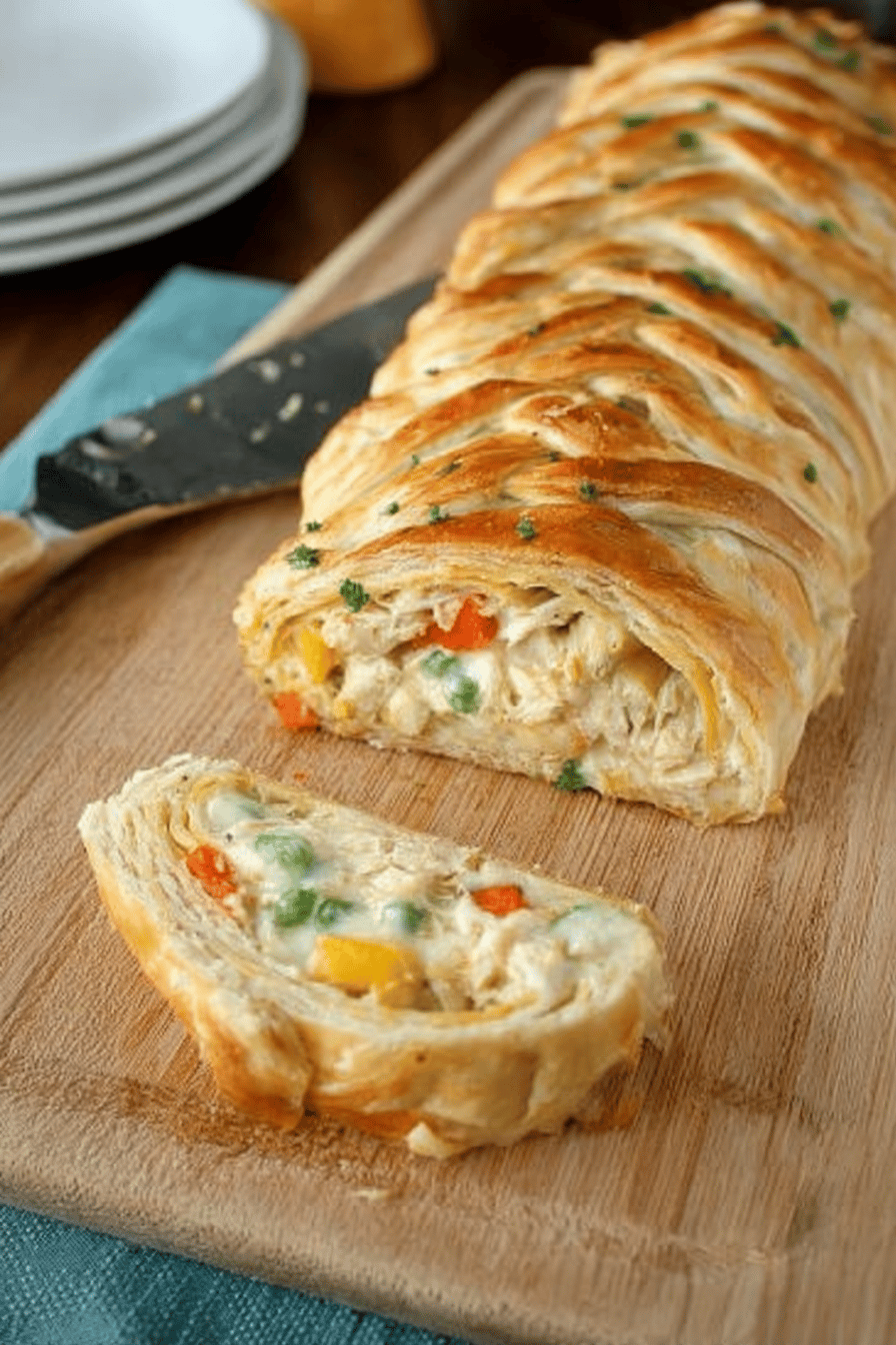 Chicken Pot Pie Crescent Braid Recipe