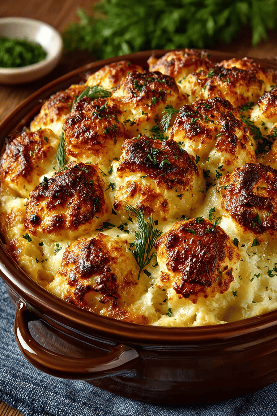 Chicken and Dumpling Casserole Recipe final dish beautifully presented and ready to serve