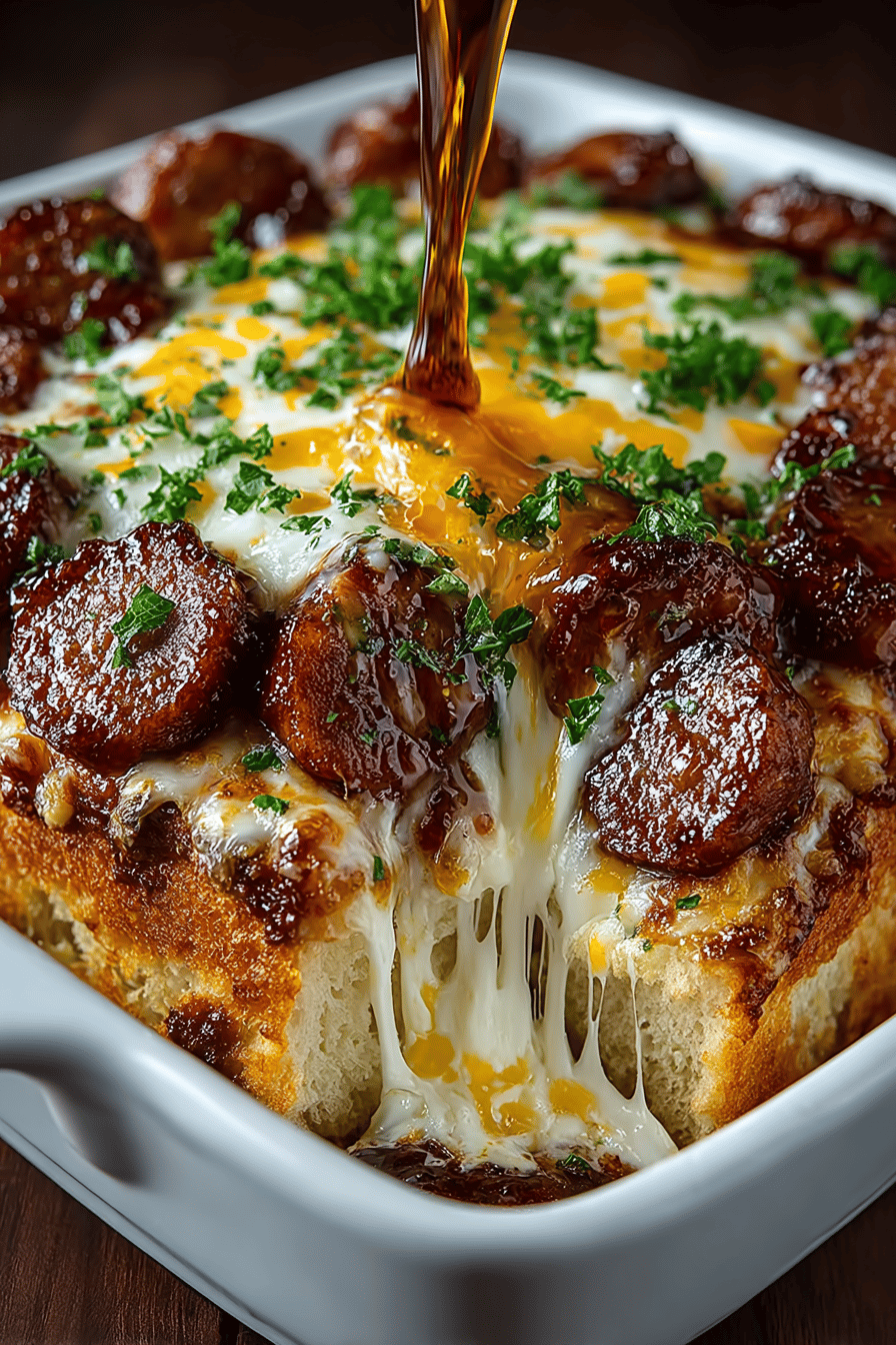 Chili Cheese Dog Casserole Recipe slice on plate showing perfect texture and swirl pattern