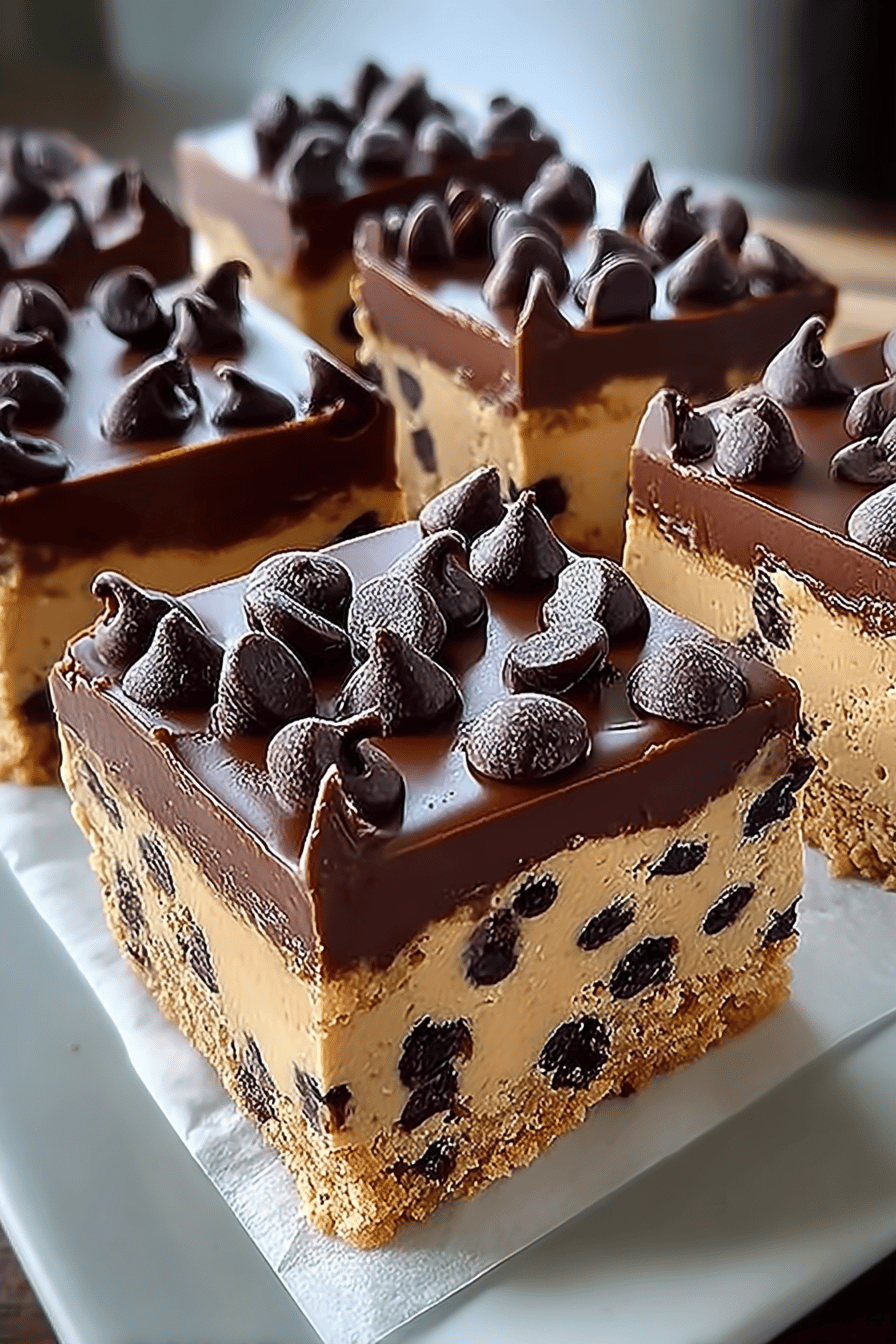 Chocolate Chip Cookie Dough Bar Recipe final dish beautifully presented and ready to serve