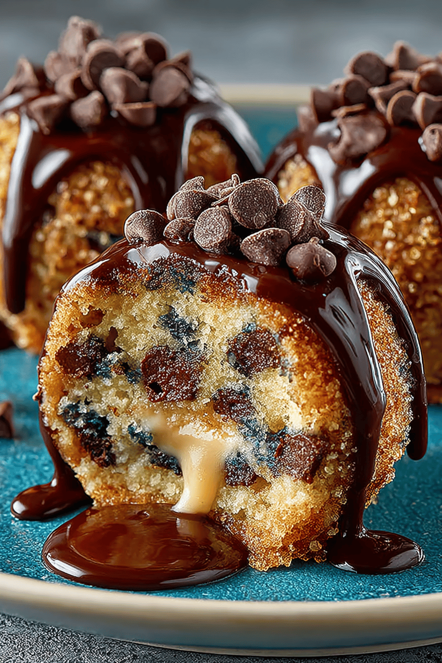 Chocolate Chip Cookie Dough Brownie Bombs Recipe slice on plate showing perfect texture and swirl pattern