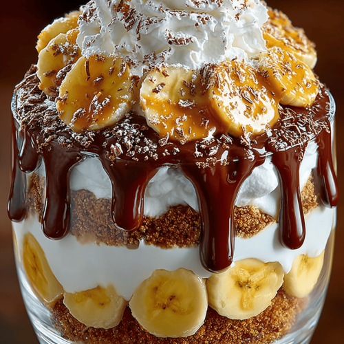 Chocolate Peanut Butter Banana Cream Trifle Recipe