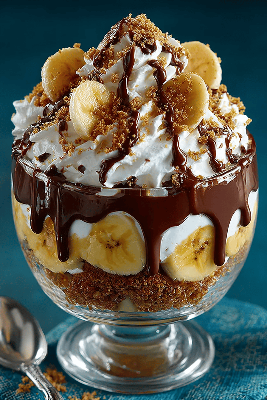 Chocolate Peanut Butter Banana Cream Trifle Recipe ingredients organized and measured on kitchen counter