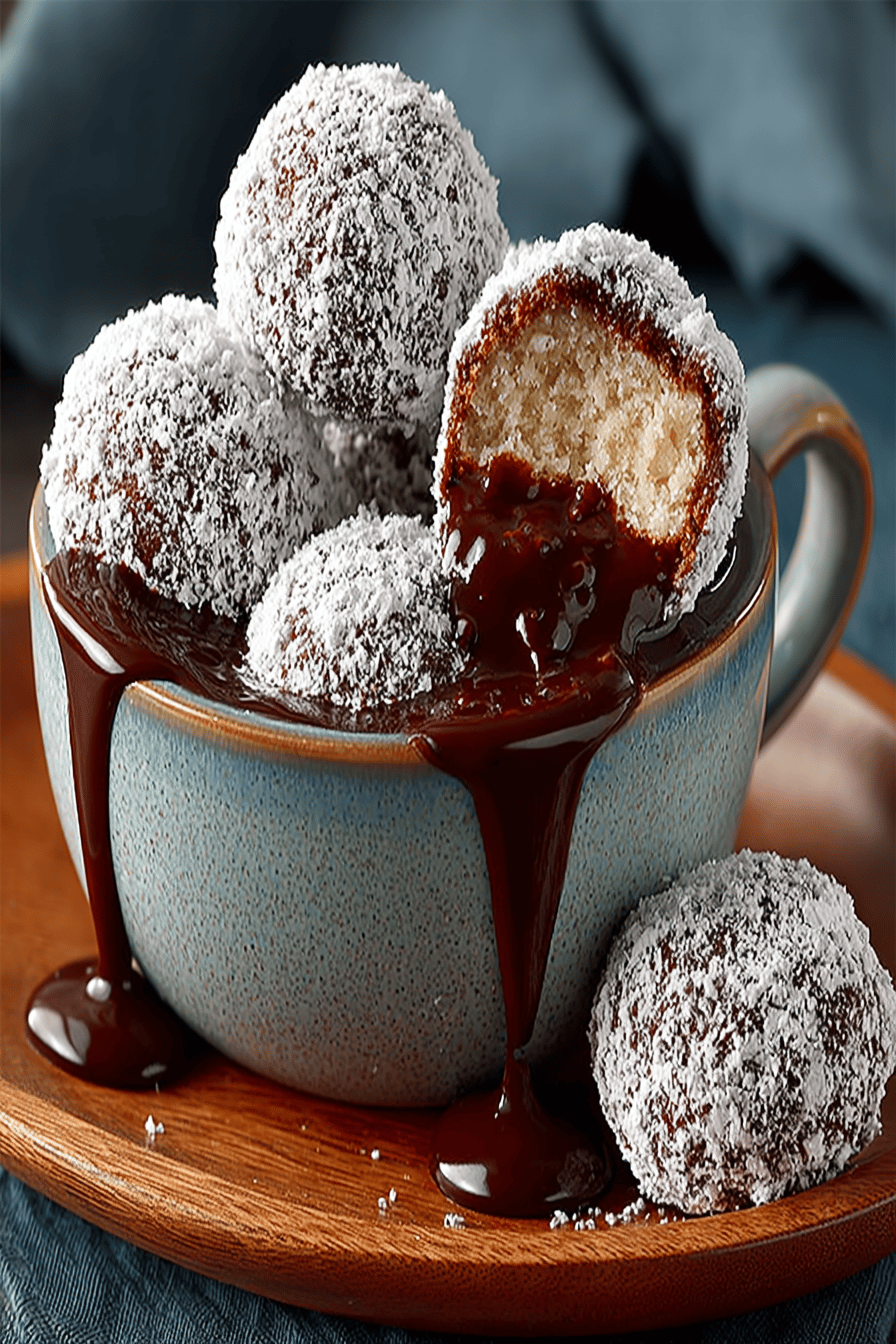 Chocolate Snowballs Dessert Recipe ingredients organized and measured on kitchen counter