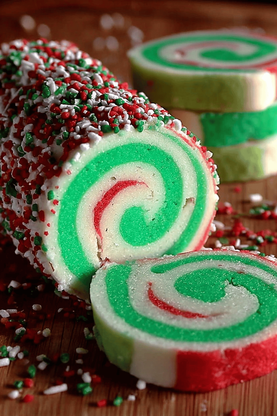 Christmas Pinwheel Cookies Recipe slice on plate showing perfect texture and swirl pattern