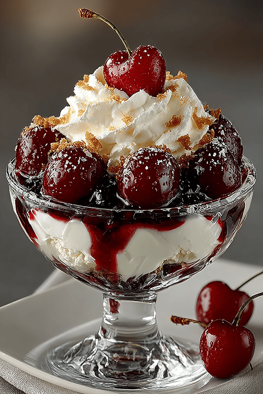 Classic Cherry Delight Dessert Recipe final dish beautifully presented and ready to serve