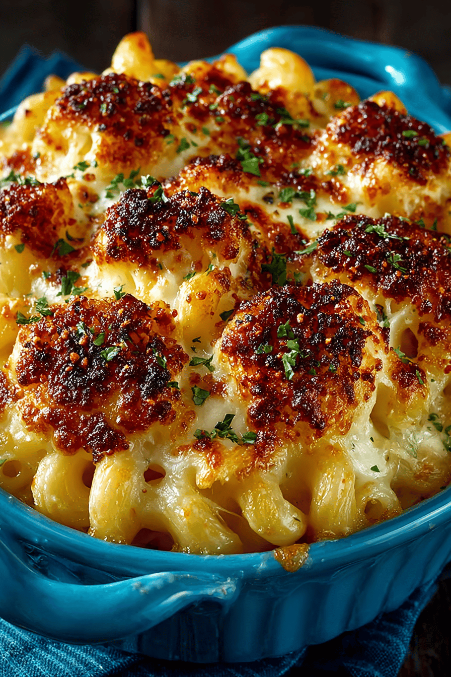 Classic Homemade Macaroni and Cheese Recipe slice on plate showing perfect texture and swirl pattern