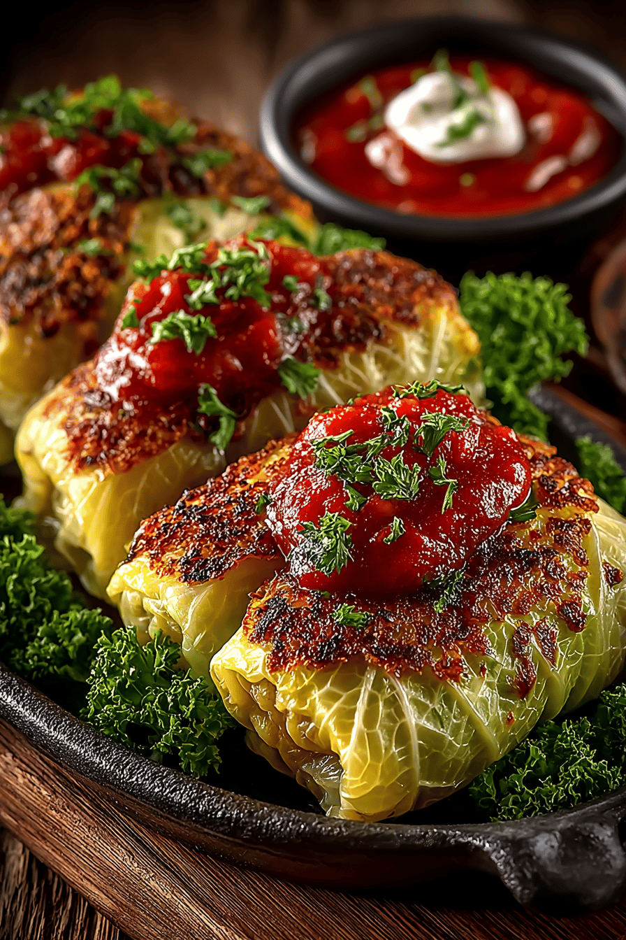 Classic Old-Fashioned Stuffed Cabbage Rolls Recipe final dish beautifully presented and ready to serve