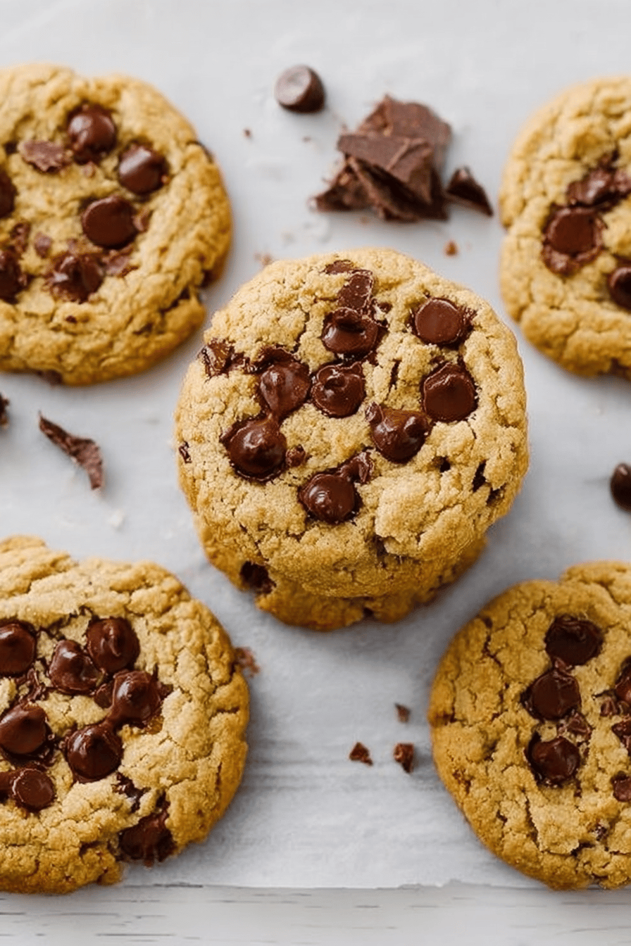 Coconut Butter Chocolate Chip Cookie Recipe slice on plate showing perfect texture and swirl pattern