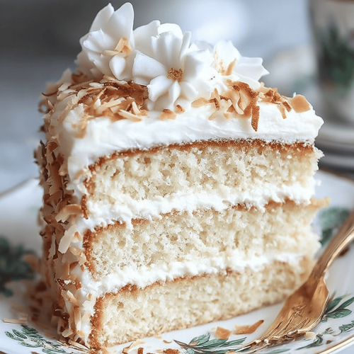 Coconut Cake Recipe Featuring Cream Cheese Coconut Frosting