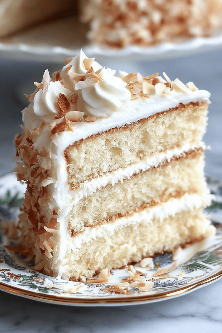 Coconut Cake Recipe Featuring Cream Cheese Coconut Frosting
