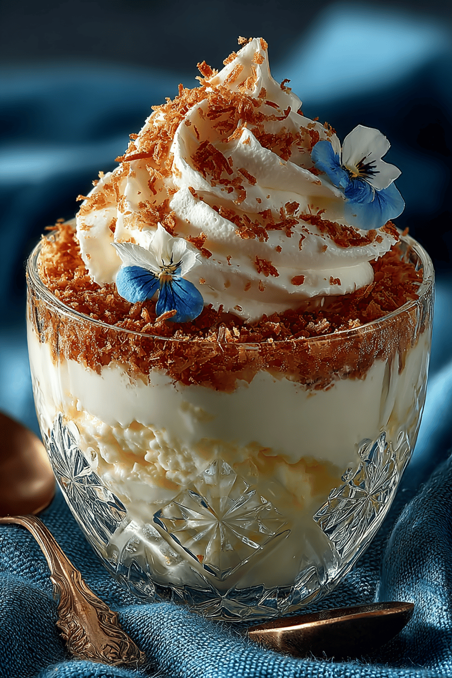 Coconut Cream Delight Recipe A Luscious Dessert Treat final dish beautifully presented and ready to serve
