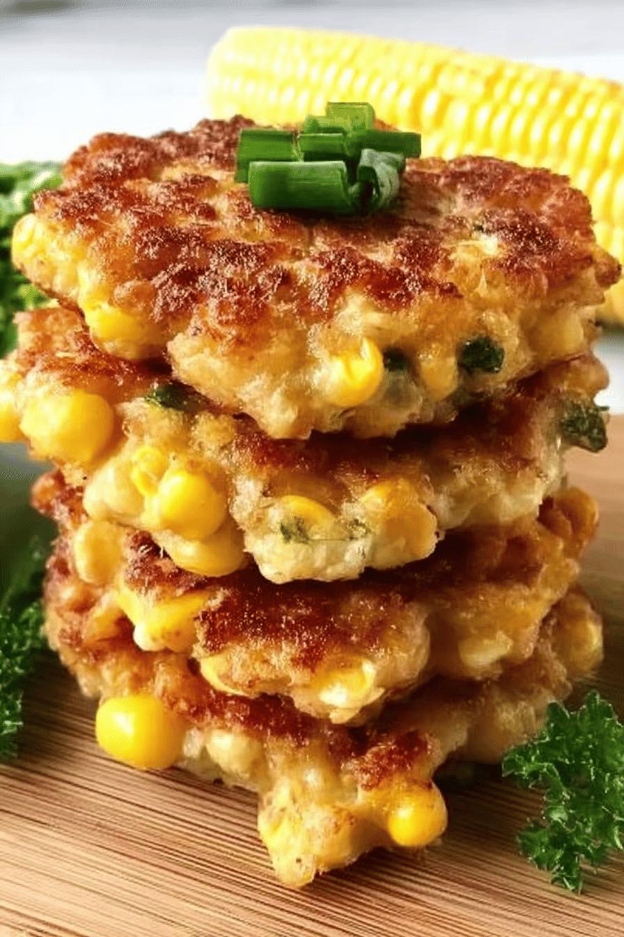 Corn Fritters Recipe: How to Prepare This Delicious Dish slice on plate showing perfect texture and swirl pattern