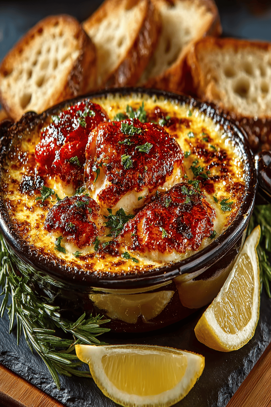 Crab Brulee Recipe A Gourmet Delight for Seafood Lovers slice on plate showing perfect texture and swirl pattern