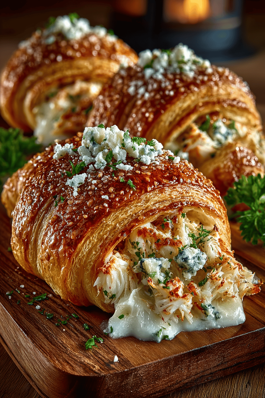 Crab and Cheese Stuffed Crescent Rolls Recipe ingredients organized and measured on kitchen counter
