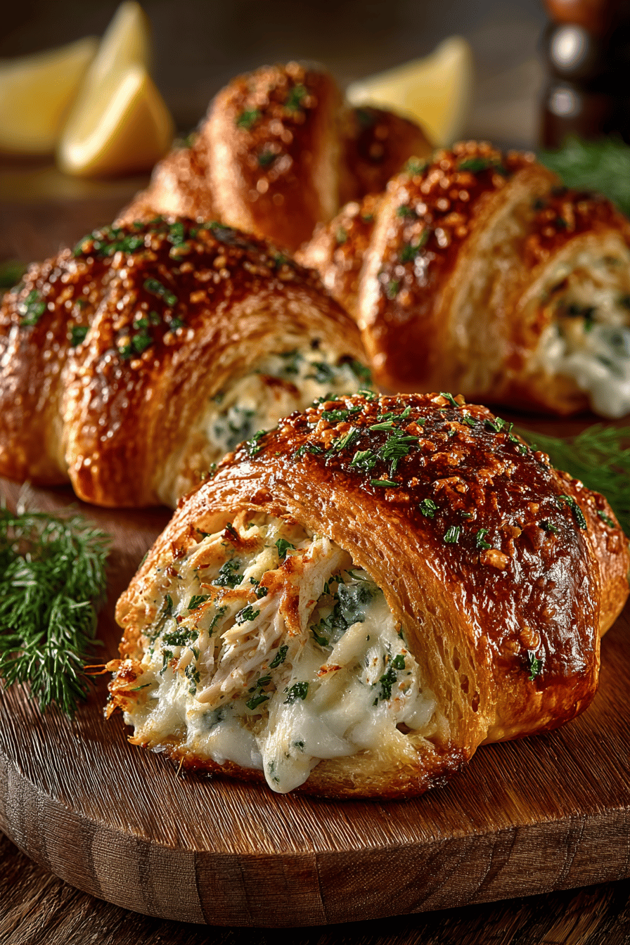 Crab and Cheese Stuffed Crescent Rolls Recipe final dish beautifully presented and ready to serve