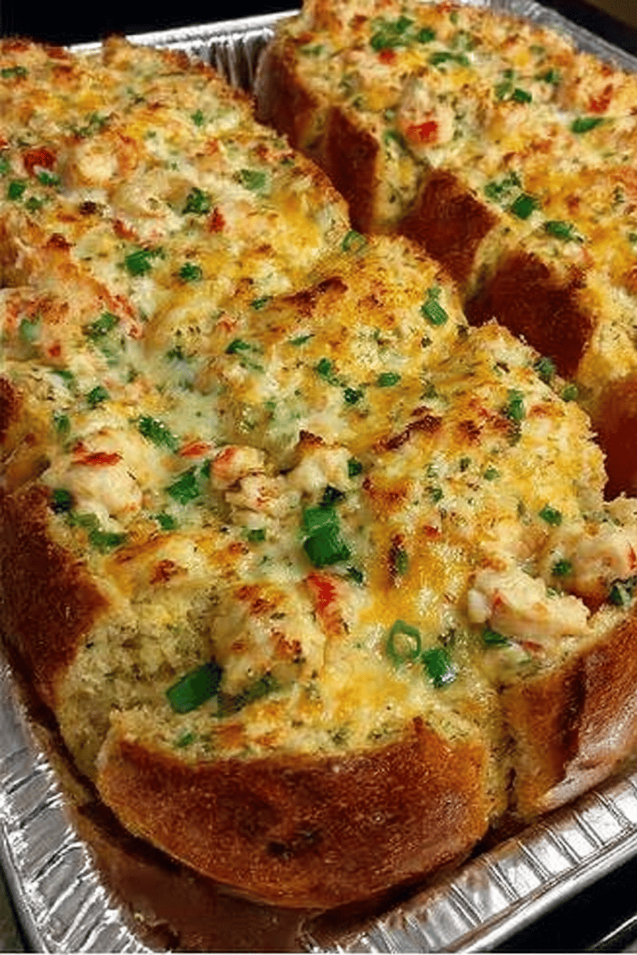 Cracked Crab and Cheese Bread Recipe ingredients organized and measured on kitchen counter