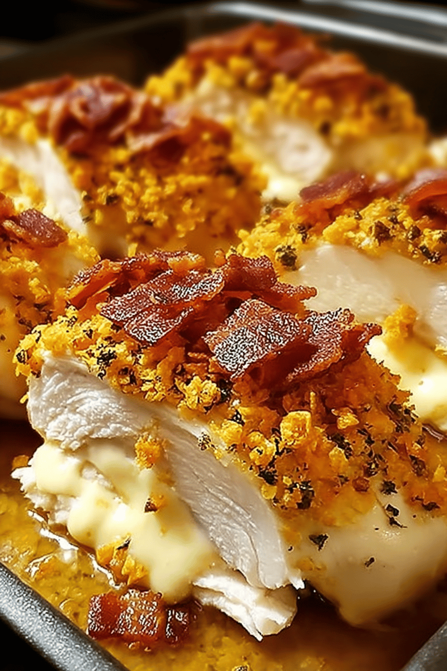Cream Cheese and Bacon Stuffed Chicken with a Doritos Crust Recipe ingredients organized and measured on kitchen counter
