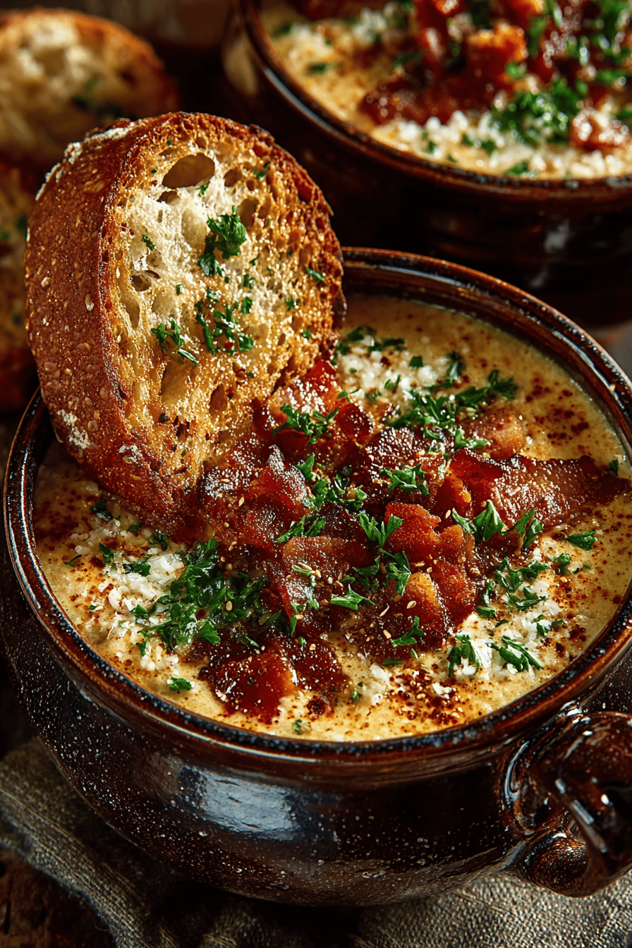Creamy Bacon and White Bean Soup Recipe ingredients organized and measured on kitchen counter