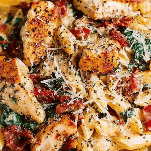 Creamy Chicken Pasta with Bacon Recipe