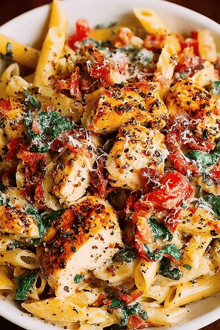 Creamy Chicken Pasta with Bacon Recipe