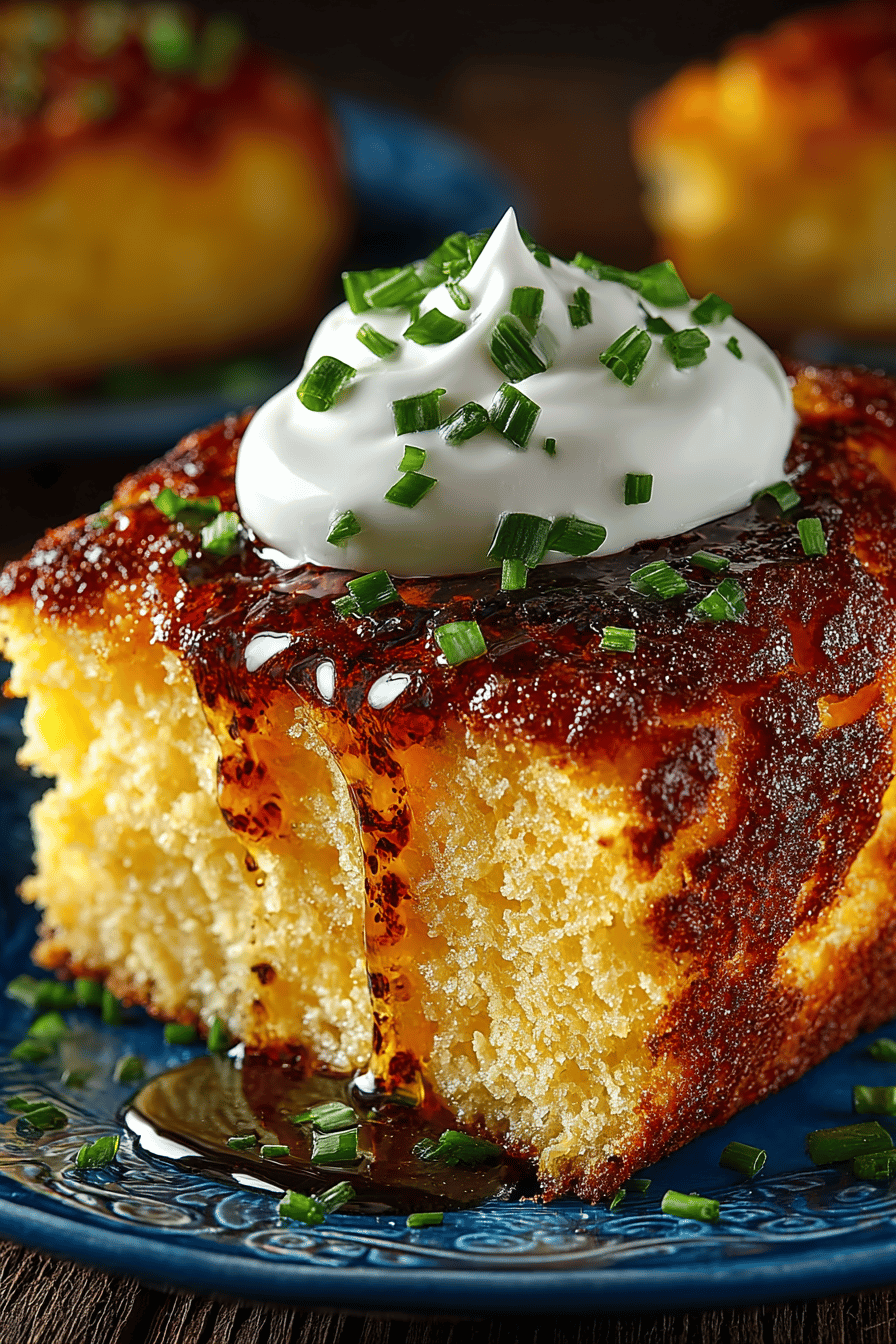 Creamy Cornbread Casserole Recipe ingredients organized and measured on kitchen counter