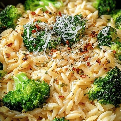 Creamy Orzo with Parmesan and Broccoli Recipe