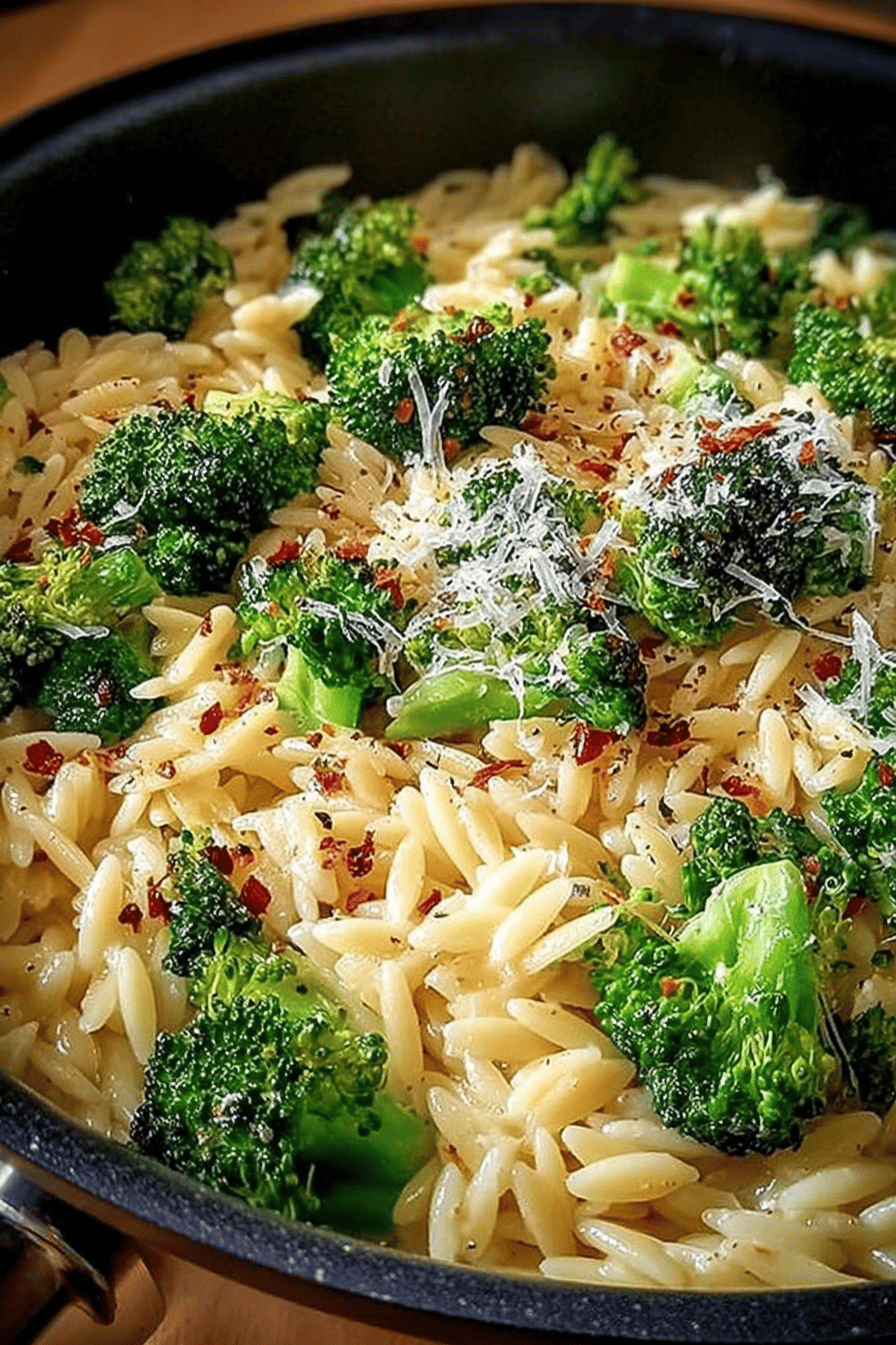 Creamy Orzo with Parmesan and Broccoli Recipe