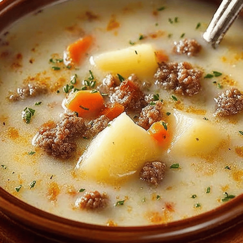 Creamy Potato and Hamburger Soup Recipe: A Crockpot Delight