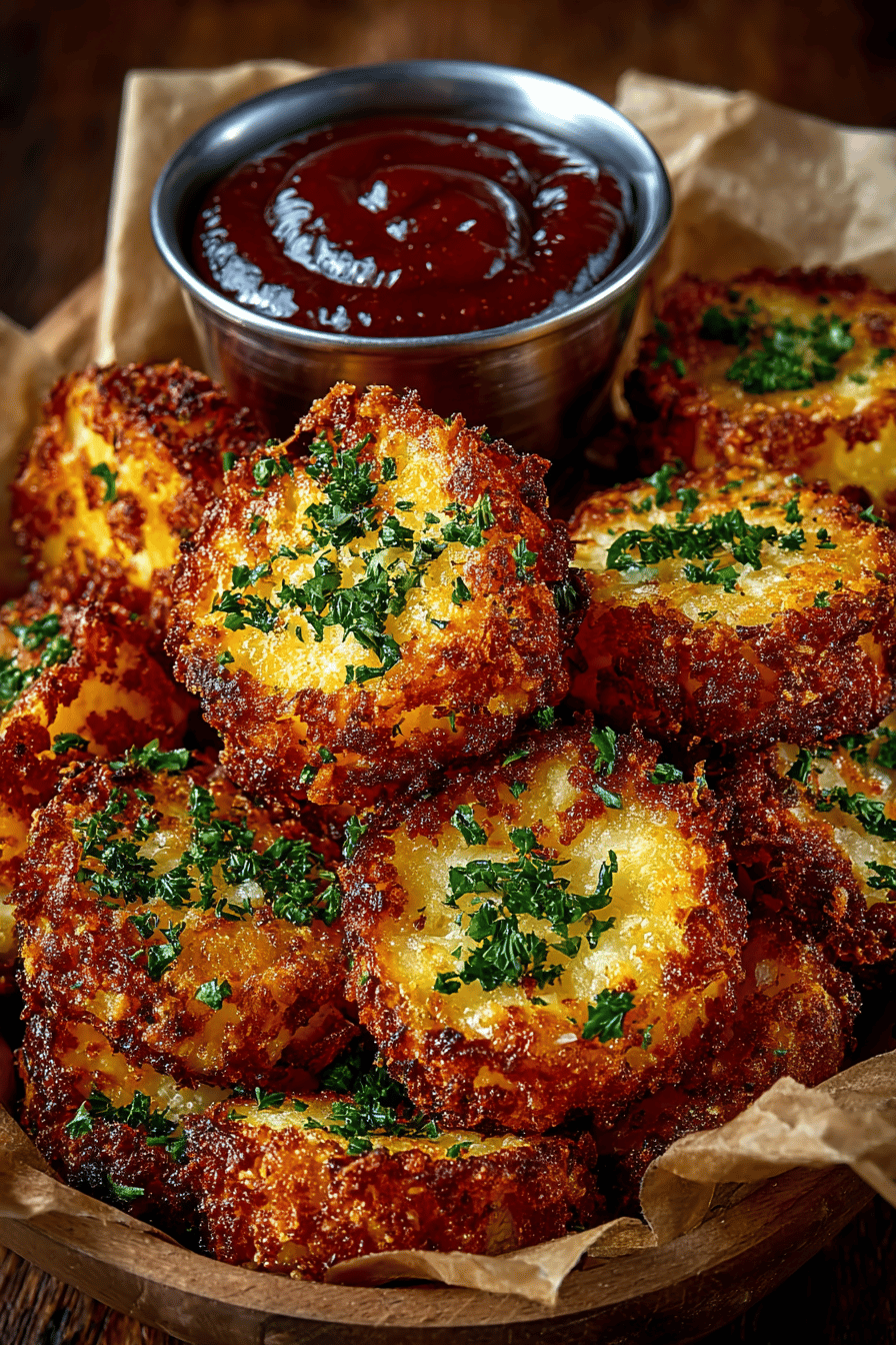 Crispy Crunchy Parmesan Potatoes Recipe slice on plate showing perfect texture and swirl pattern