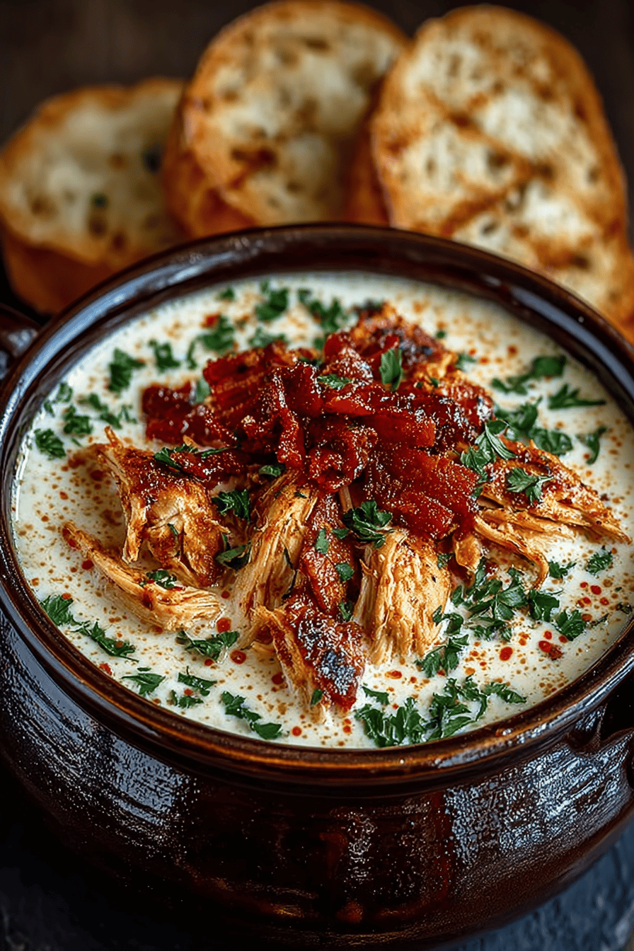 Crock Pot Creamy Chicken Parmesan Soup Recipe ingredients organized and measured on kitchen counter