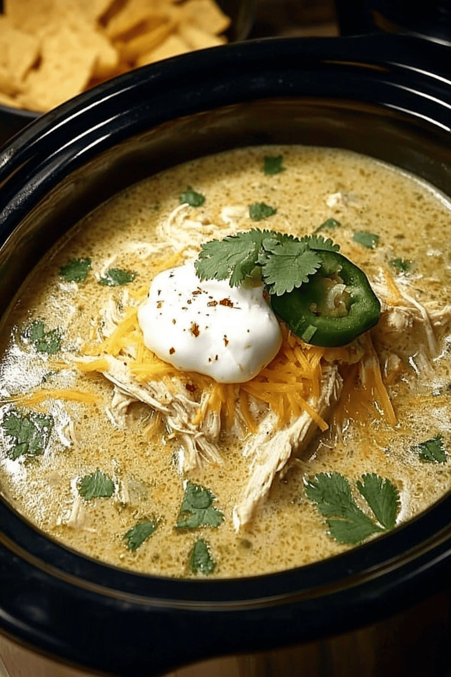 Crock-Pot Green Enchilada Chicken Soup Recipe