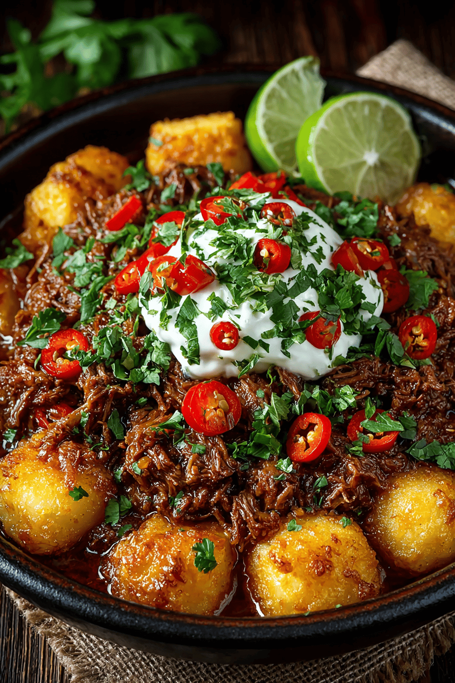 Crockpot Beef and Potato Taco Casserole Recipe slice on plate showing perfect texture and swirl pattern