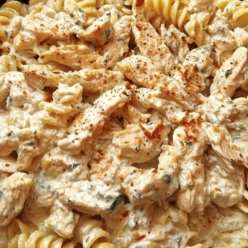 Crockpot Garlic Parmesan Chicken Pasta Recipe