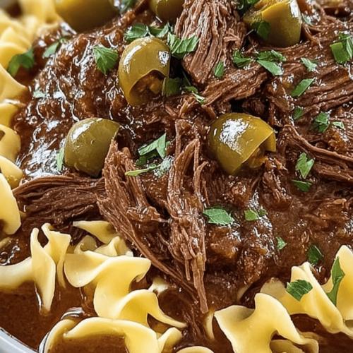 Crockpot Mississippi Beef and Noodles Recipe
