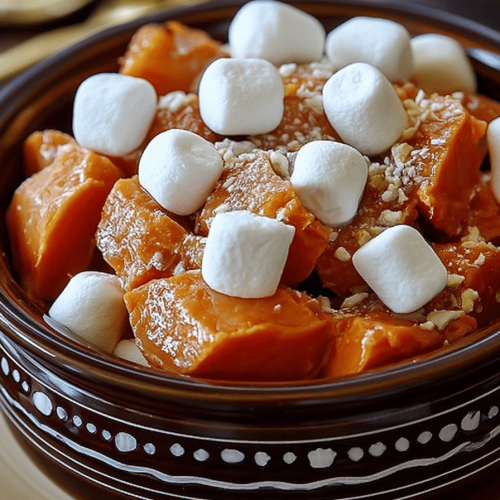 Crockpot Sweet Potatoes with Marshmallows Recipe