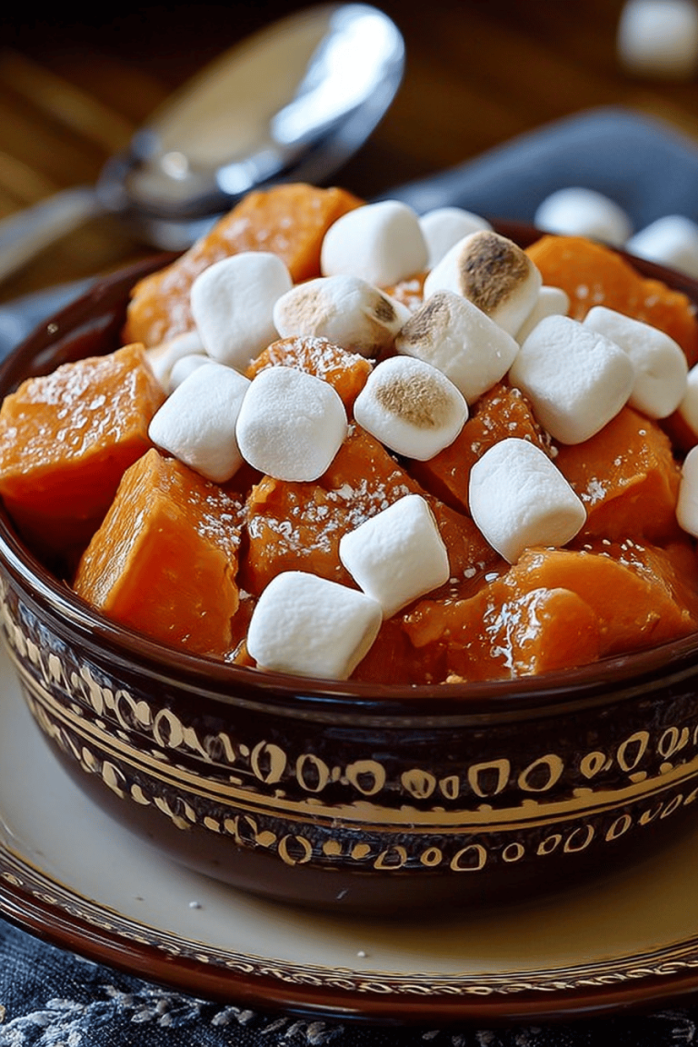 Crockpot Sweet Potatoes with Marshmallows Recipe