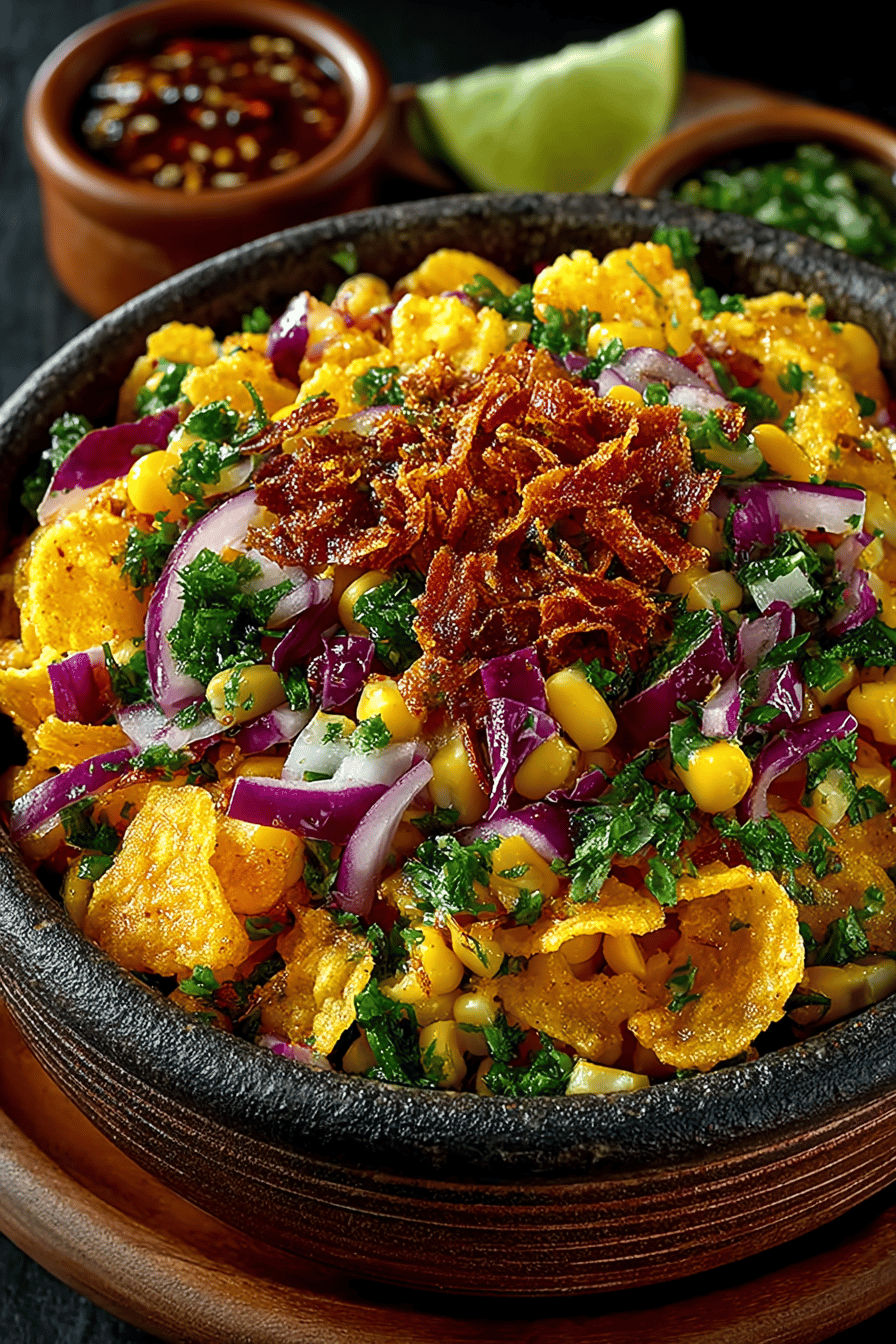 Crunchy Frito Corn Salad Recipe ingredients organized and measured on kitchen counter