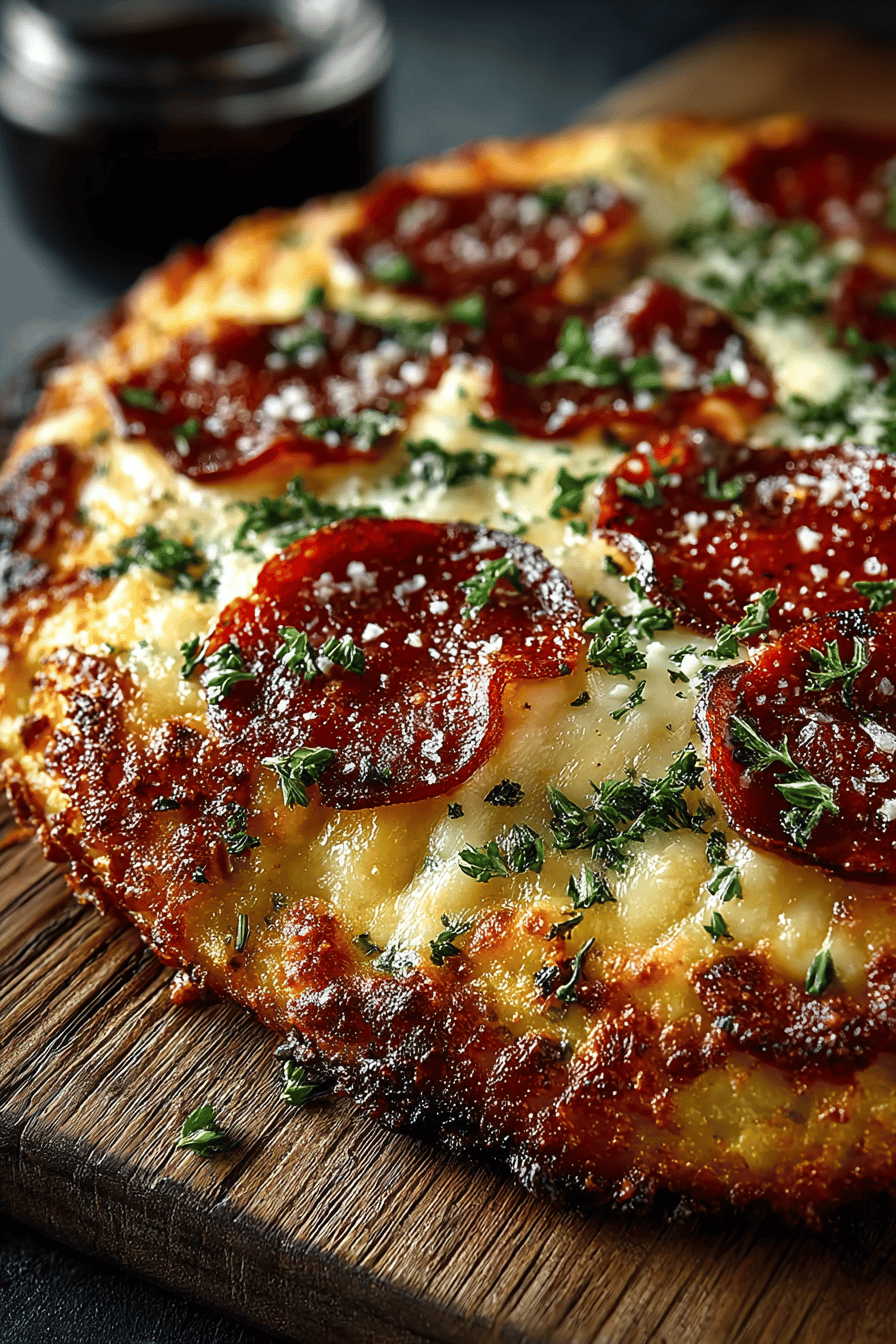Crustless Pizza Delight A Unique Take on Classic Flavors ingredients organized and measured on kitchen counter
