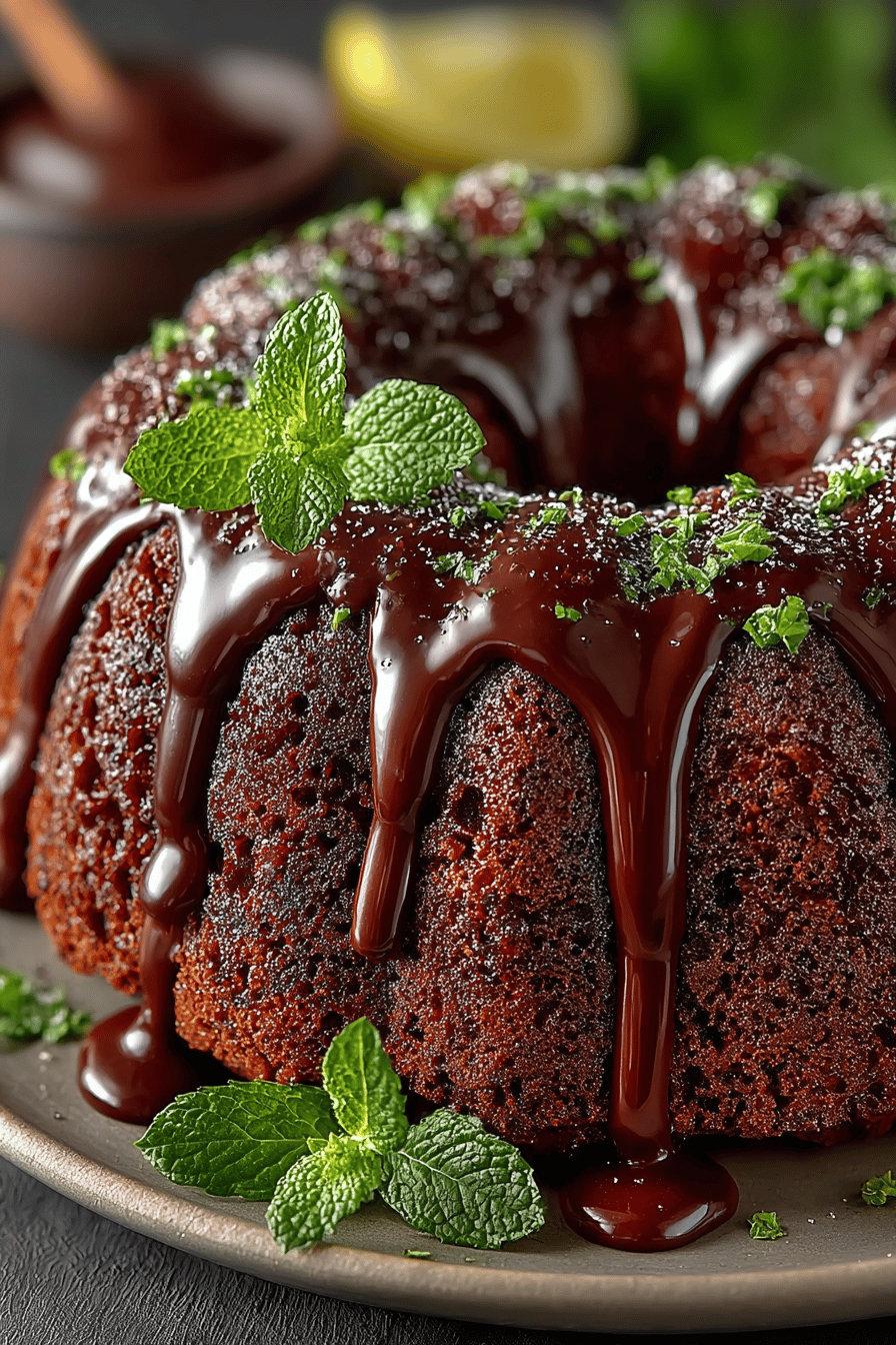 Death By Chocolate Bundt Cake A Decadent Dessert Recipe final dish beautifully presented and ready to serve