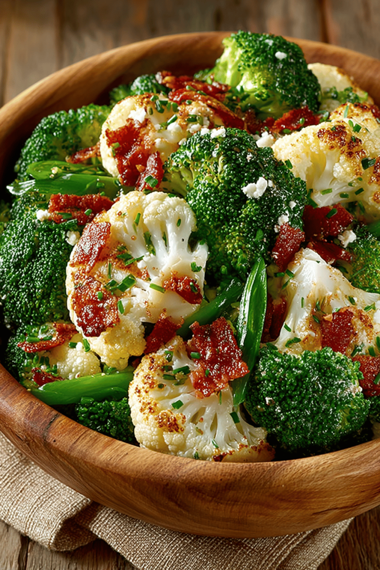 Delicious Broccoli and Cauliflower Salad Recipe